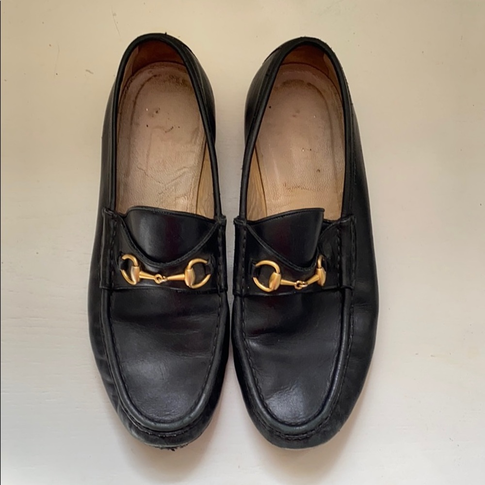 Gucci Horsebit Black Leather Loafers